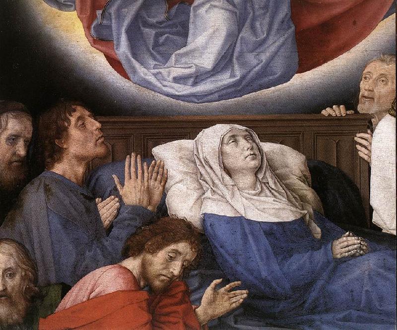 GOES, Hugo van der The Death of the Virgin (detail) Sweden oil painting art